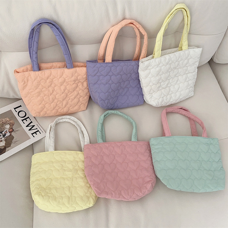 39191 Cute Quilted Lovely Soft Handbag Student Lunch Box Lunch Bag Shopping Storage Handbag 39191 Cute Quilted Lovely Soft Handbag Student Lunch Box Lunch Bag Shopping Storage Handbag