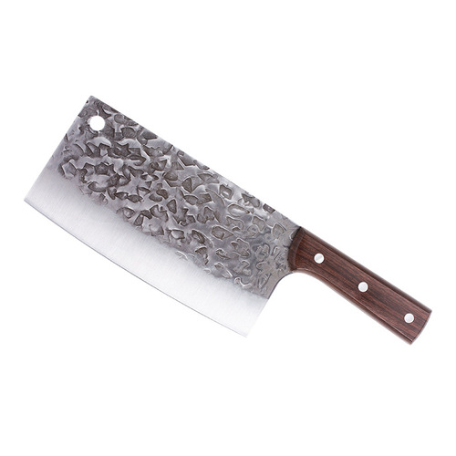 Hand-forged kitchen knife with hammer pattern kitchen bone chopping knife chef's knife dual-purpose household bone chopping knife meat cleaver