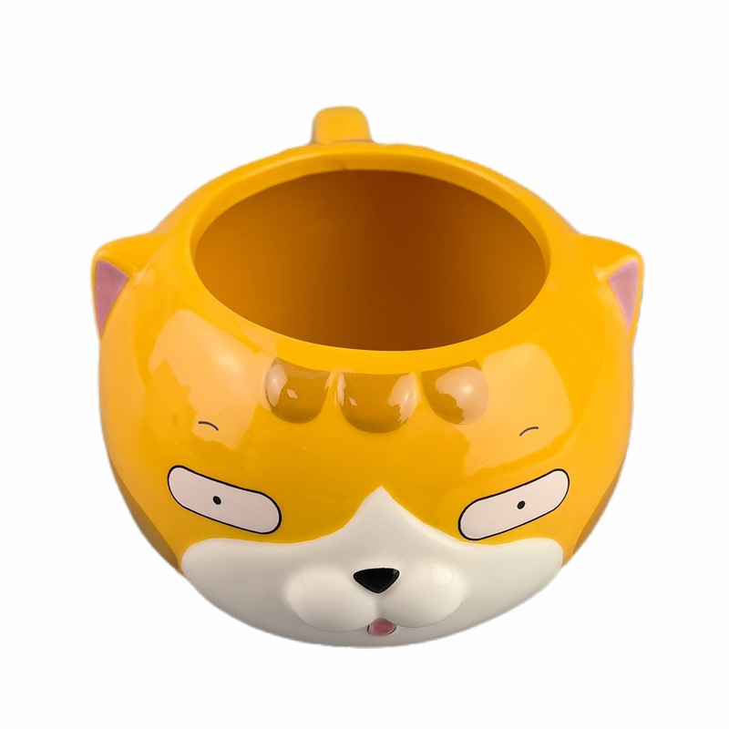 Taza de cerámica de gato lindo y genial Taza de gato japonesa Taza de agua en forma de gato Taza de gato genial de dibujos animados súper linda creativa