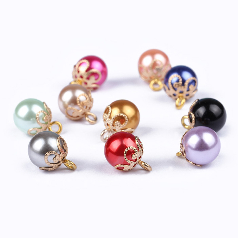 纽扣扣子圆形百搭彩色珍珠高脚皇冠衬衫睡衣旗袍针织衫扣装饰辅料