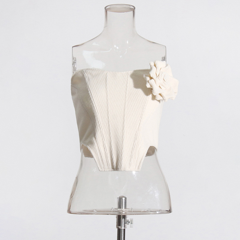 Conjunto de top corset e calções de cintura subida_voghion.com