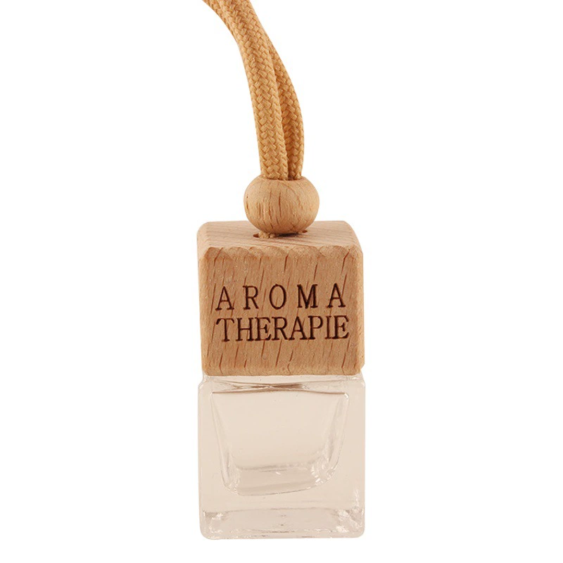 8 мл прозрачный стеклянный квадратный автомобиль ароматерапия бутылка воды автомобиль духи пустая бутылка автомобильный флакон духов кулон 412