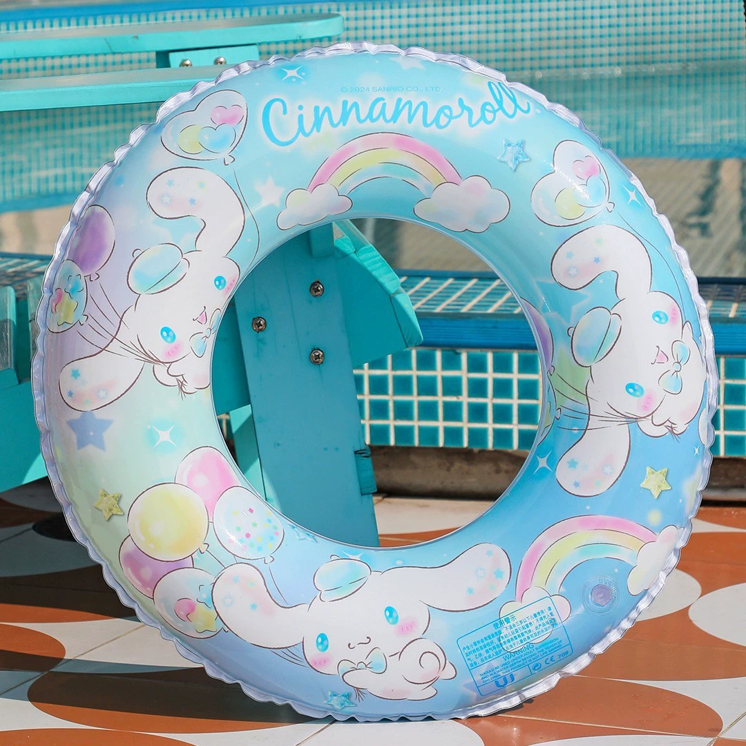 Sanrio, genuine nail sequins, children's inflatable swimming ring PVC, increased thickness