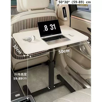 Portable Table, Floor-Standing Storage Rack, Car table board - white-table-topblack-table-legs-with-rails-suitable-for-standard-models-of-small-and-medium-sized-vehicles-3050