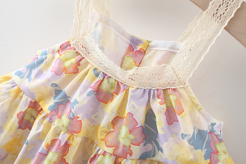 Cute Flower Cotton Girls Dresses display picture 8