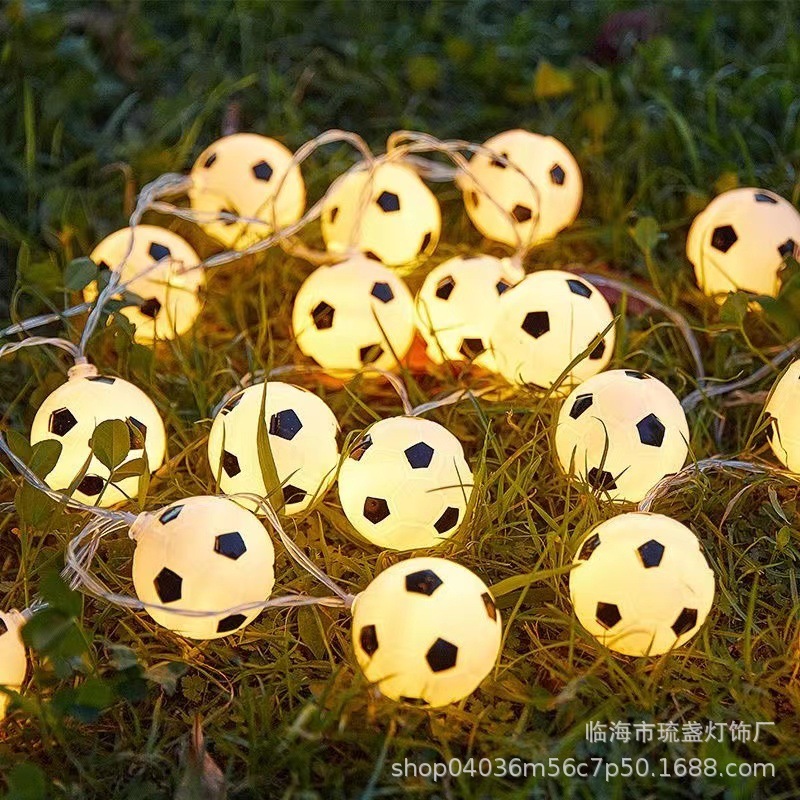 World Cup football string game decorations bar hotel lottery shop atmosphere layout led lights