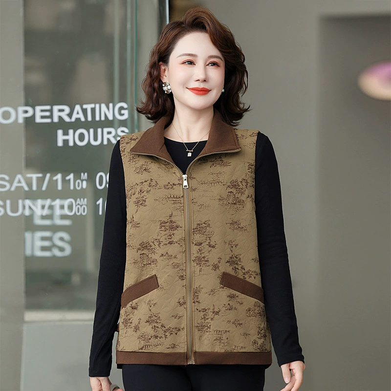 Люди среднего и пожилого возраста мамы весной и осенью повседневные жакеты на молнии