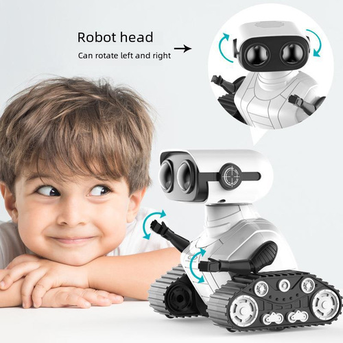 Cross-border best-selling educational remote control robot toy children sound and light dancing charging motorized robot boy toy