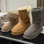冬季加厚厚底新款女靴子