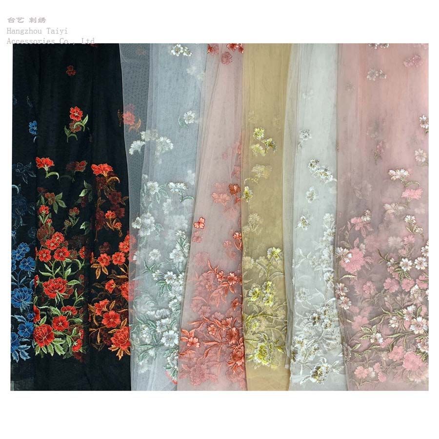 好物网沙匹绣淑女裙子下摆 金线 刺绣 翠花匹绣蕾丝花边面料