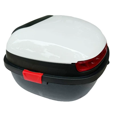 Suitable for Yadea, Aima, Tailing, Luyuan, and Xiaoniu Electric Scooters, Trunk Battery Car Rear Trunk Storage Box, Off-Road Model (Motorcycle trunk) - white-large