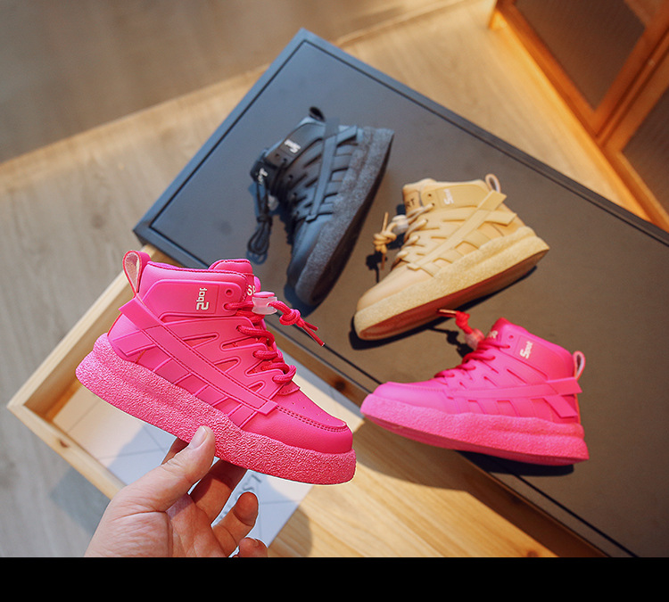 High Top Children's Sports 2023 Autumn New Boys' Casual Basketball Fashion Brand Girls' Running Shoes_voghion.com