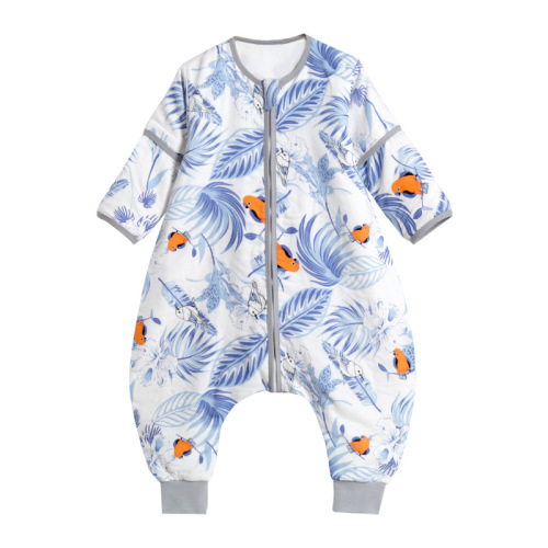 Love poem water summer and autumn gauze baby sleeping bag, bamboo cotton antibacterial split leg children's sleeping bag, air-conditioned room baby kick-proof blanket