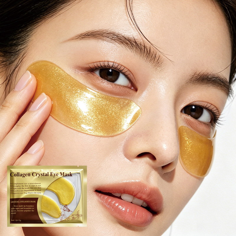 Crystal eye masks, wholesale rose collagen eye patches, moisturizing and reducing fine lines.