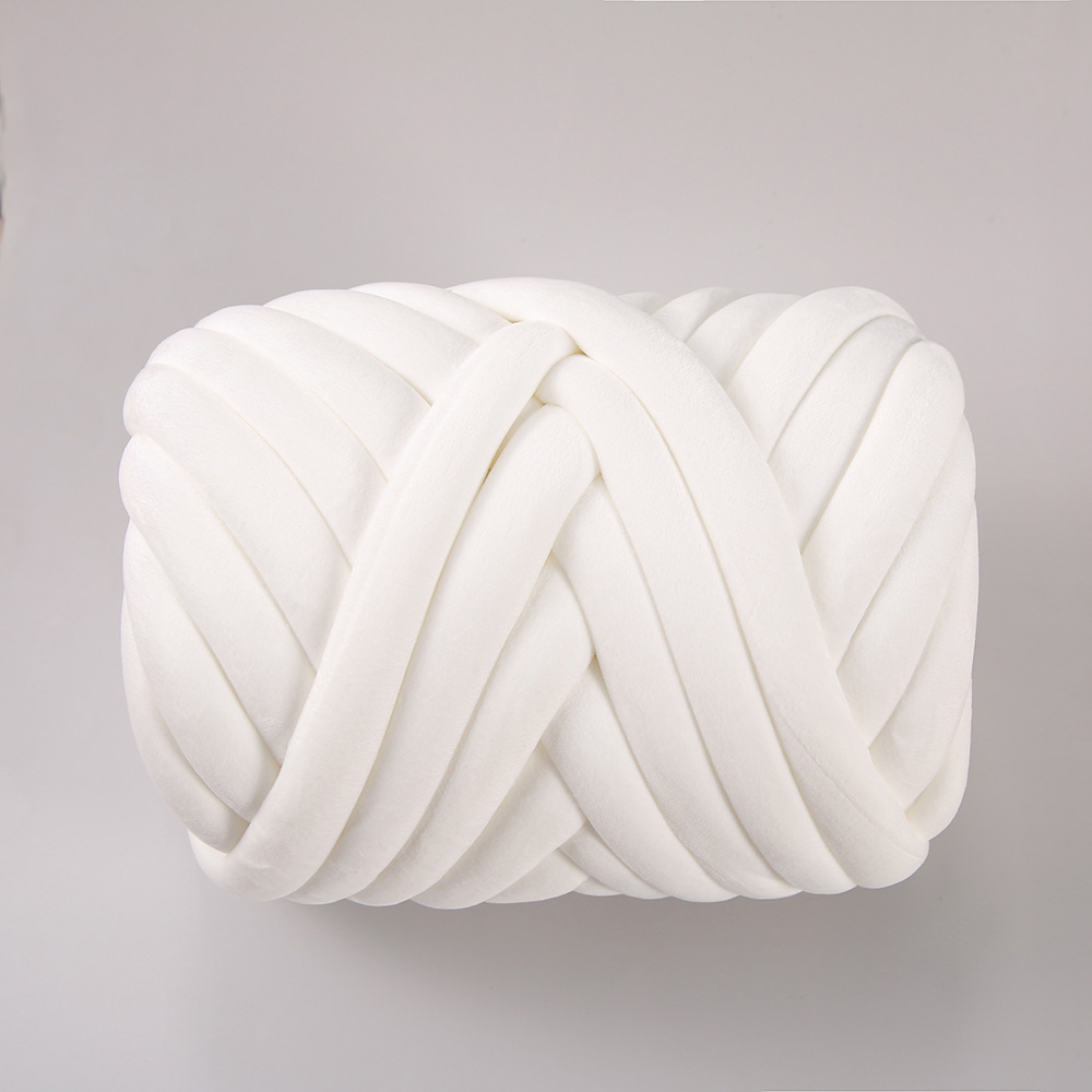 Terciopelo ultra grueso islandés hilo de lana relleno de algodón grueso tejido a mano DIY almohada bolsa línea de choque bebé