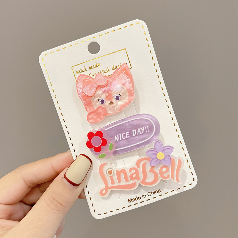 3-piece set~Lina Bell flower hair clips