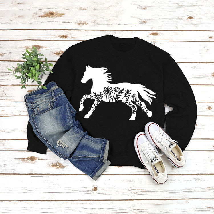 Amazon estación independiente en stock cuello redondo europeo y americano superior manga larga impresa eBay cómodo suéter transfronterizo Comercio exterior venta al por mayor