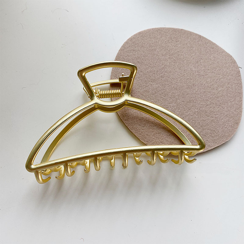 Cold style temperament hair large metal grip clip color plating sweet fairy hair grip Korean style ins female hair accessories_voghion.com