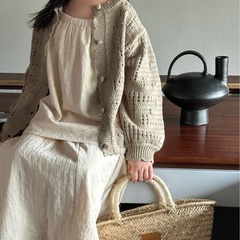 鏤空毛衣2024兒童裝新款春款女童寶寶韓系中小童棉麻吊帶套裝夏季