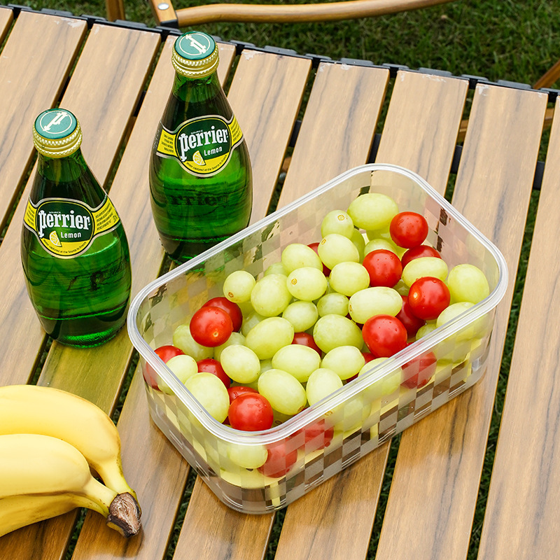 果物の新鮮な箱の台所の新鮮な収納箱の携帯用の手提げの果物のかごの屋外のキャンプの新鮮な箱の震え音の爆発金|undefined