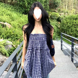 2025新款夏季设计感显瘦不过时韩系气质甜辣妹格纹半身裙女松弛裙