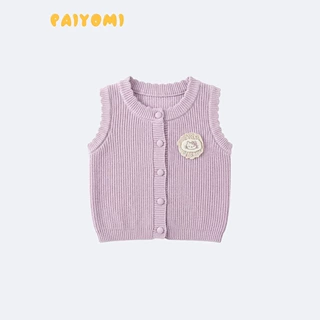 女童针织马甲春秋季衣服宝宝卡通毛衣婴幼儿外穿背心毛线坎肩