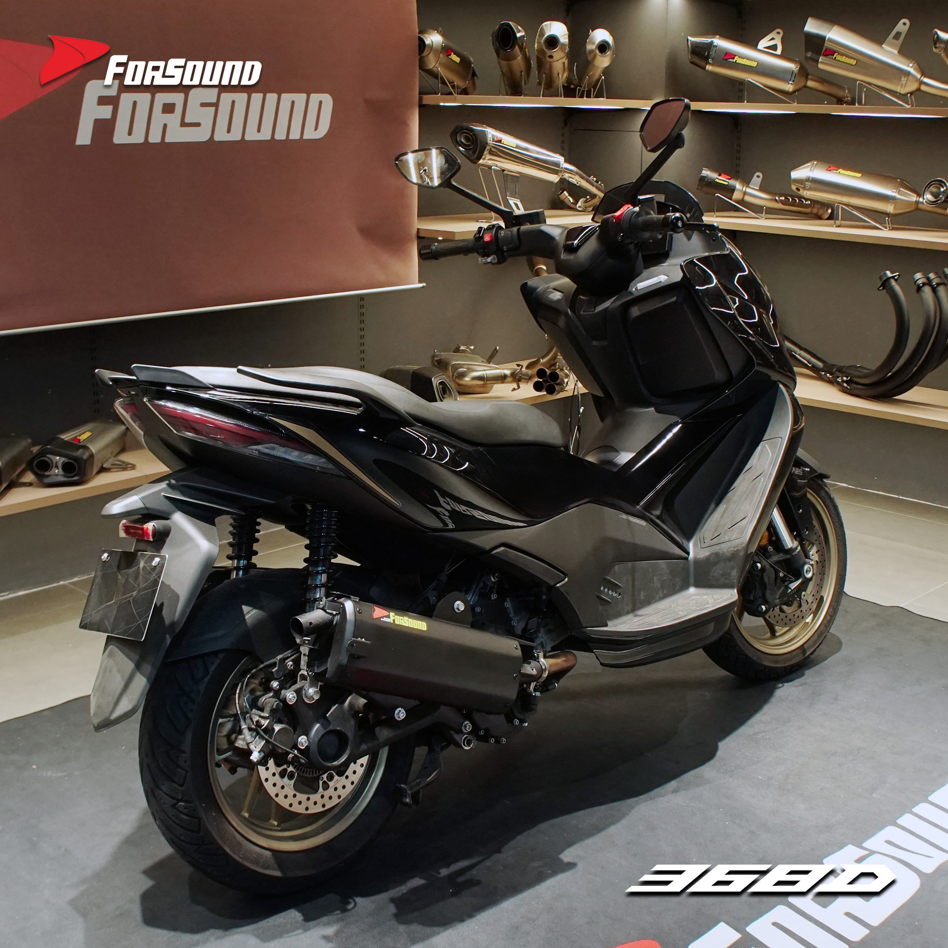 Suitable for ZONTES 368D modified original appearance motorcycle exhaust pipe tail section, direct connection, non-destructive installation