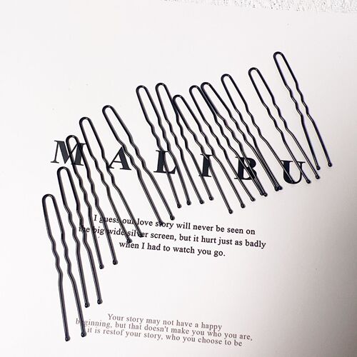 35 pieces U-shaped clip hair tool holder, black stainless steel, side parting hairdressing tool, factory stall supply