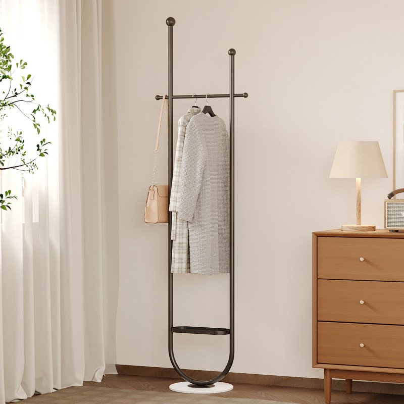Bedroom Floor-Standing Clothes Rack, Simple and Modern Internet Celebrity Small Coat Rack, Vertical Bedside Clothes Rack at Night
