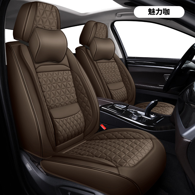 Four-Season Universal Car Seat Covers for Five-Seater Cars, Luxury Seat Covers, Breathable Linen Car Seat Cushions, Decorative Pads
