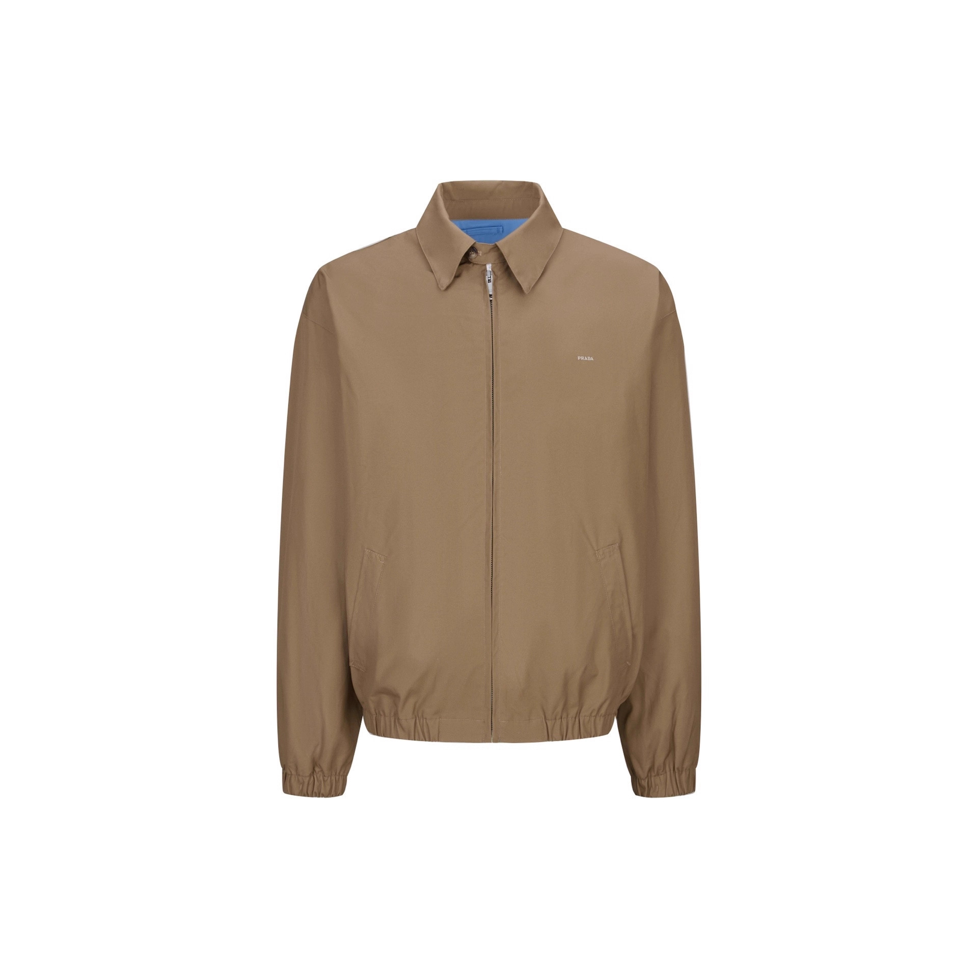 High Version P Brand Small Letter Logo Double-Sided Two-Tone Color-Blocking Jacket New Cotton Turn-Down Collar Jacket Coat