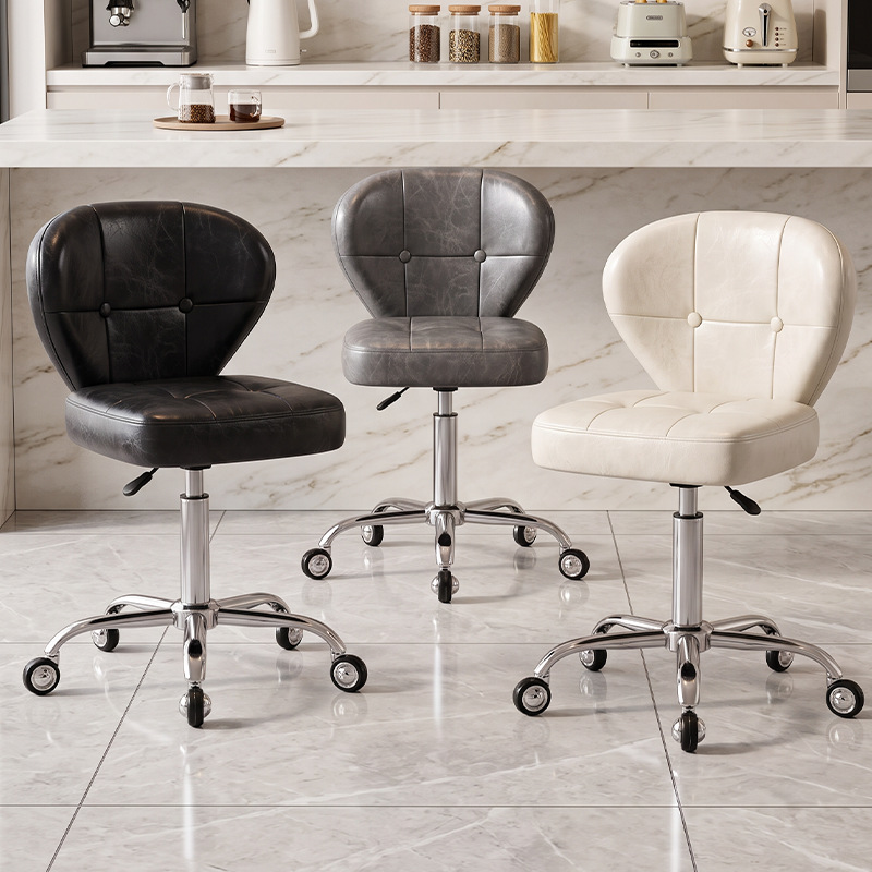Specialized beauty and hair salon chair for home use, rotatable office chair, suitable for manicure and eyelash services, adjustable height swivel chair, front desk bar chair