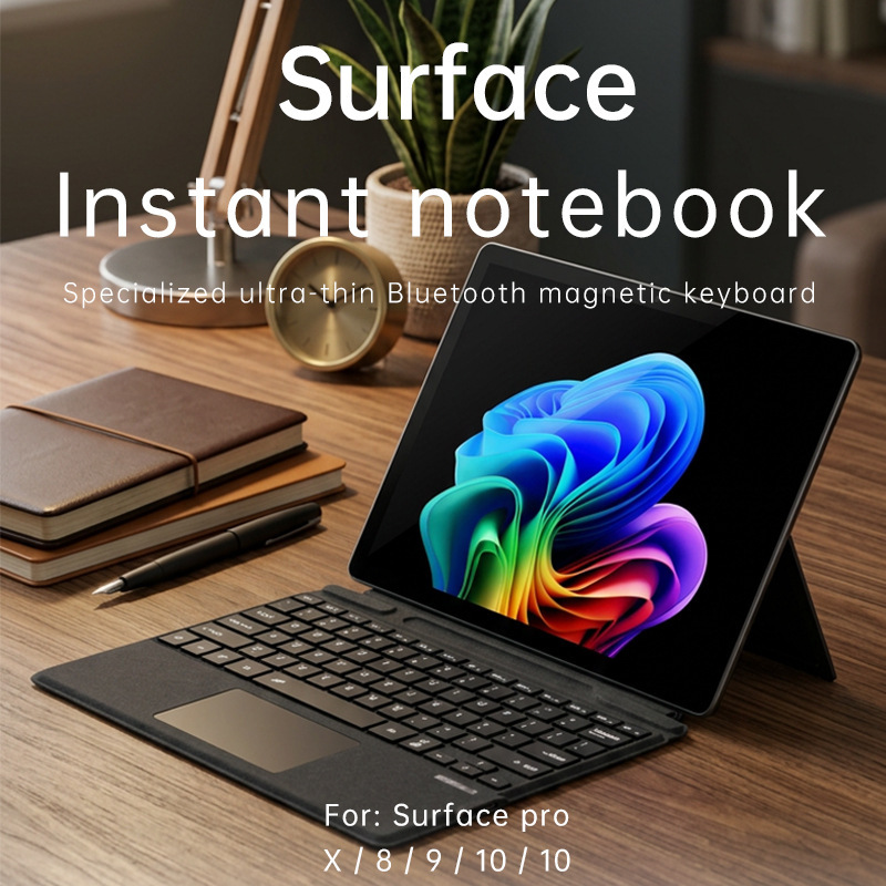 Suitable for Microsoft Surface Pro11/10/X/9 Tablets, Magnetic Ultra-Thin Wireless Bluetooth Keyboard Cover