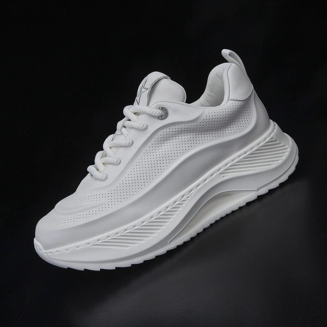 Мужские кожаные кроссовки в стиле Dad Shoes 2025, весенние, для бега, повседневные, универсальные, в стиле Ins, лоферы