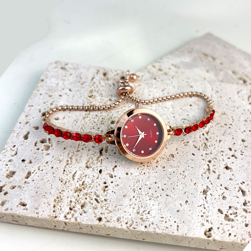 Women's Quartz Watch Colorful Diamonds Bracelet Style Elegant_voghion.com