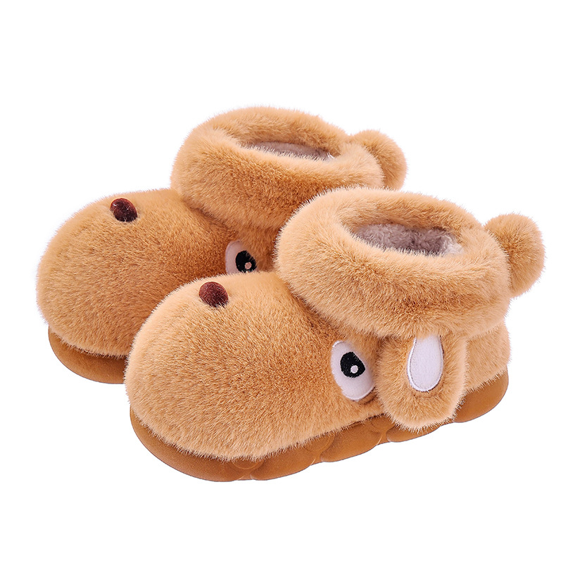 Zapatillas de algodón para mujeres invierno 2025 nuevo interior bolsas antideslizantes de lana tacones zapatos de algodón de peluche para hombres