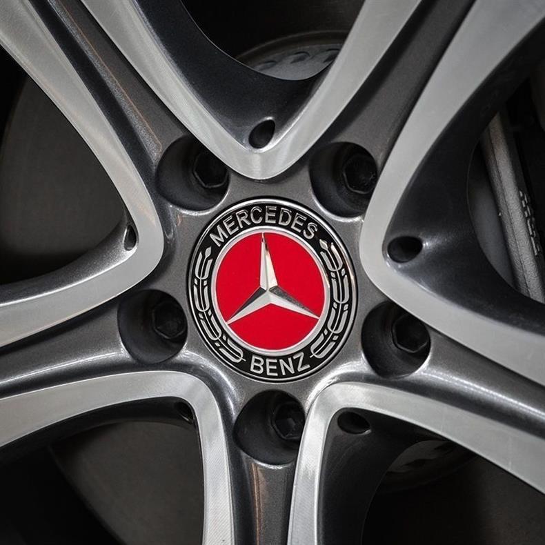 Suitable for Mercedes-Benz wheel hub covers, including the wheat-ear black emblem for A-Class, B-Class, C-Class, E-Class, S-Class, and ML350 models