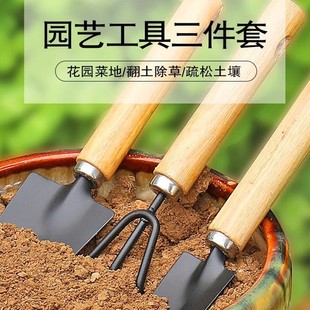 Flower Planting Tools, Household Small Shovel Tools, Three-Piece Set for Growing Vegetables and Flowers, Gardening, Loosening Soil, Flower Shovel, Potted Flower Planting