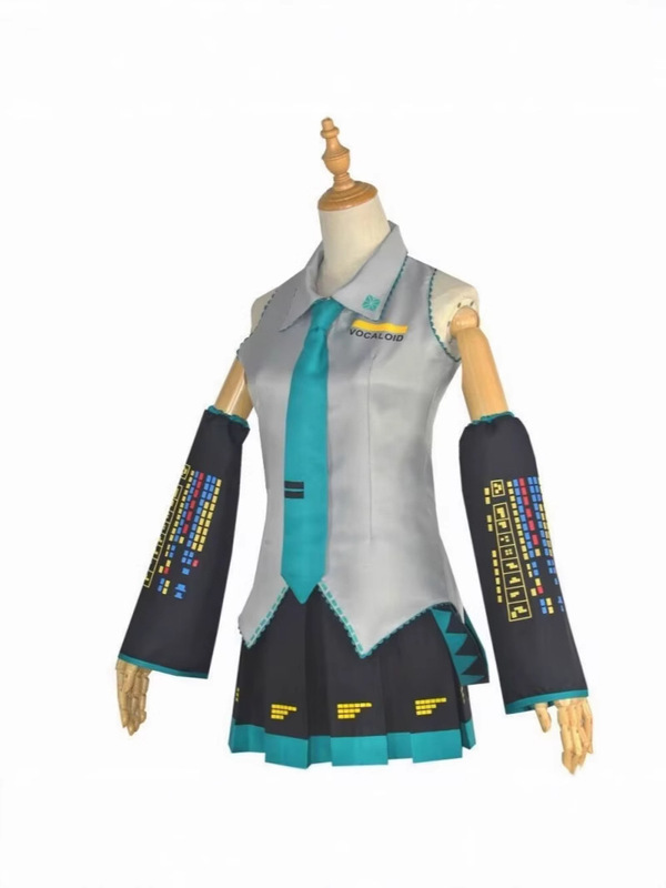 バーチャルアイドル初音ミク cos スーツミク公式スーツパテントレザーコスプレ二次元アニメガール JK スーツ|undefined