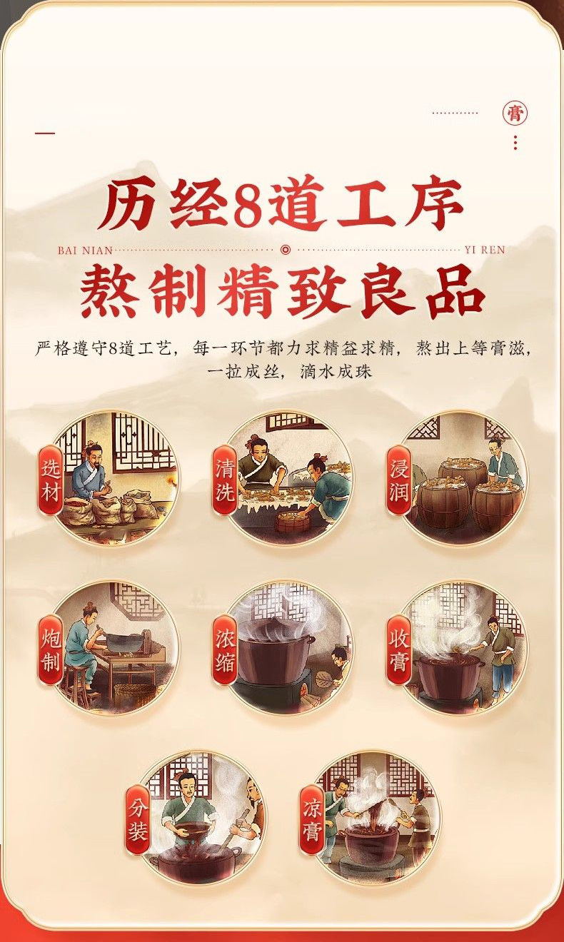 Fu Shi Gao (Five-Finger Peach & Poria Herbal Paste) — 300g Nourishing Wellness Paste specifications
