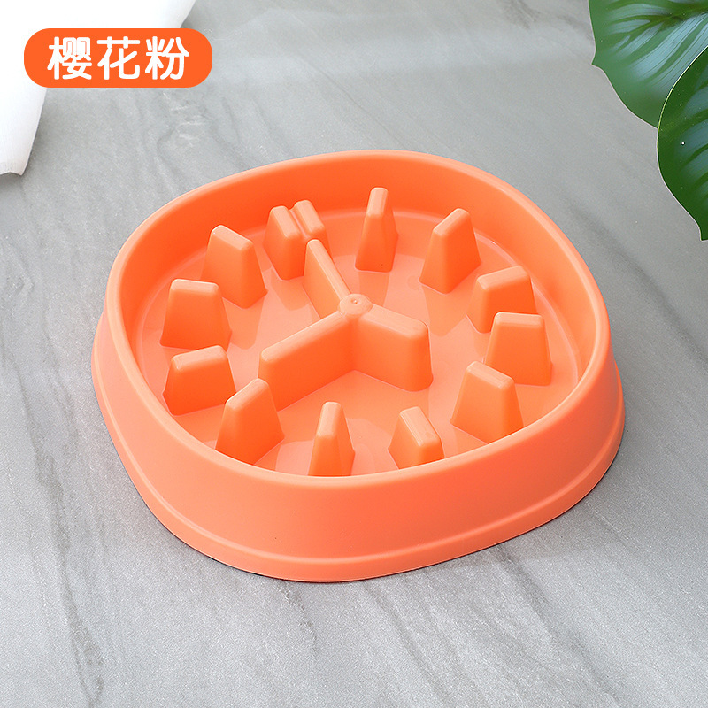 Al por mayor transfronterizo estilo casero anti-choke tazón de comida lenta pp hueso de plástico anti-choke comida lenta tazón de comida para mascotas tazón de fuente de perro suministros