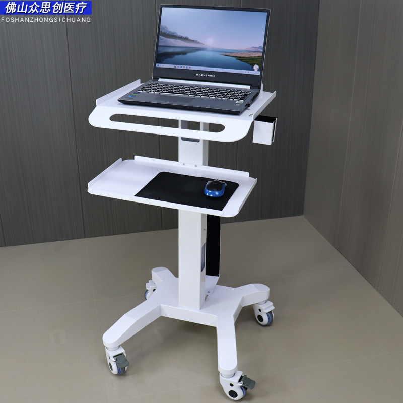 Dental Mobile Mouth Scanning Trolley Multi-Function Instrument Trolley Intraoral Endoscope Notebook Medical Display Table