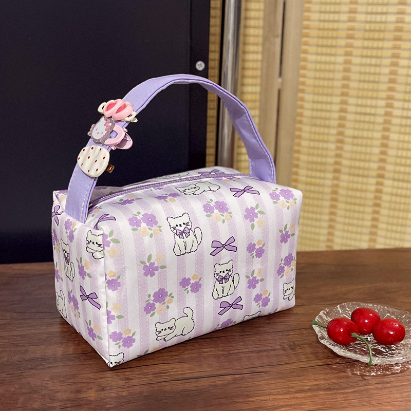 化粧品バッグコレクション猫便利な化粧品バッグ旅行トイレタリー収納袋立体ハンドバッグ大容量