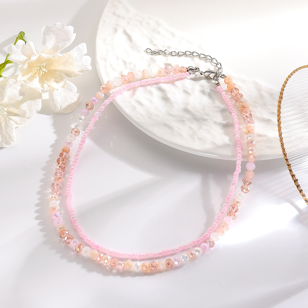 Colar y de pérolas com tassel elegante corrente para mulher_voghion.com