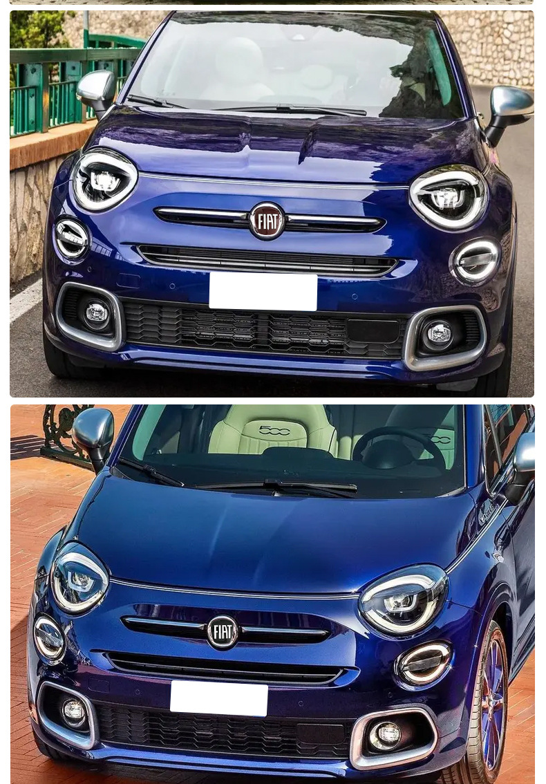 Suitable for Fiat 500 Car Logo Fiat Front Bumper Grille Badge Modified Car Sticker Abas 7Cm7.5Cm