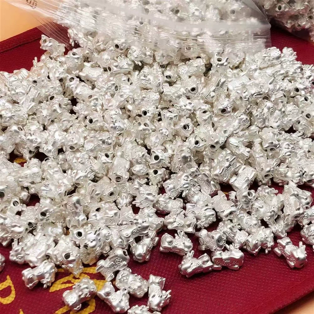 Серебряный браслет для детей, плетеный красный шнур, handmade, образец серебра 999, DIY, 3D