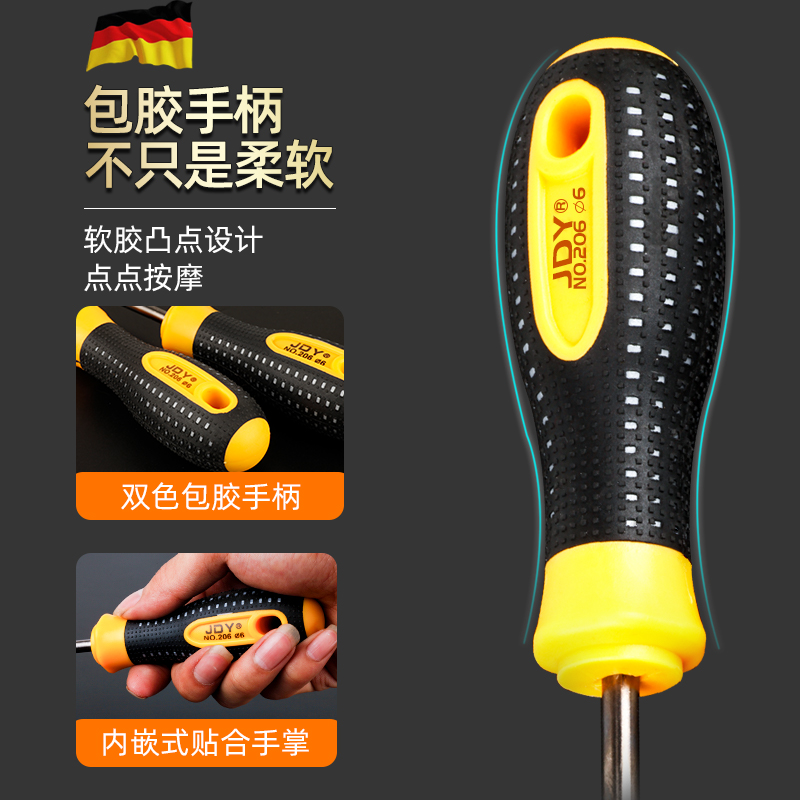 Un destornillador multifuncional para extender el destornillador de doble propósito con un pequeño conjunto de mantenimiento doméstico de ciruela con cinta magnética