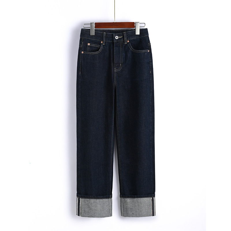 Original Denim Texture! Narrow Wide-Leg Jeans for Women, New Spring Style, High-Waisted Fashionable Straight Pants Original Denim Texture! Narrow Wide-Leg Jeans for Women, New Spring Style, High-Waisted Fashionable Straight Pants