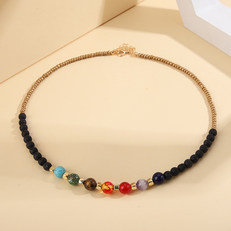 Fashion Geometric natural stone Plating Necklace 1 Piece