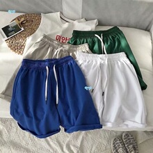 Solid Simple Loose Fit Sports Capris��ɫ���s�����\�����ѝ��